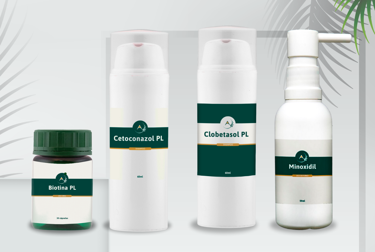 Minoxidil T�pico + Biotina PL + Cetoconazol PL + Clobetasol PL